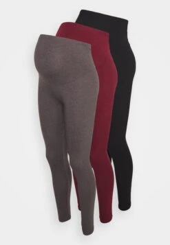 3 PackLeggingsBlack/Mottled Dark Grey/Bordeaux Donna Pantaloni EX429B01L-Q16 -Anna Field 01c3756f631c466bba640c71dc365d84