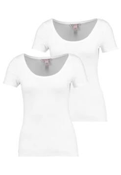 Anna Field 2 Pack T-Shirt BasicWhite Donna T-shirt E Top AN621D0Q1-A11