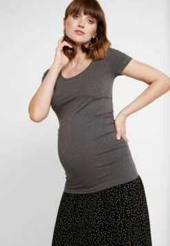 2 PackT-Shirt BasicDark Gray/Black Donna T-shirt E Top EX429G01W-C11 -Anna Field 18f88c666d4f4ae7af077ff0b0321187