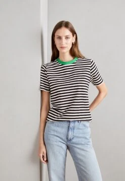 Anna Field T-Shirt Con StampaBlack/White/Green Donna T-shirt E Top AN621D19F-Q12