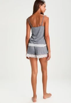 Anna Field Sarah Short Pj Set PigiamaOff-White/Dark Blue Donna Intimo Notte E Loungewear AN681BA0K-A11 -Anna Field 33d0e936af774883bb2b5a180610a668