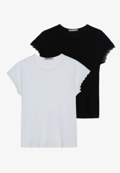 Anna Field 2 Pack T-Shirt BasicBlack/White Donna T-shirt E Top AN621D18Z-Q11 -Anna Field 45cf38d34b6a48afb724abd9040c43ef