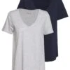 Anna Field T-Shirt BasicMottled Light Grey/Blue Donna T-shirt E Top AN621D0RQ-C11