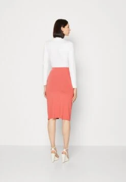 Anna Field Front Knot Midi Skirt - Gonna A Tubino - Red -Anna Field 65a0c23f9db145ba8c29d375f6848ed0