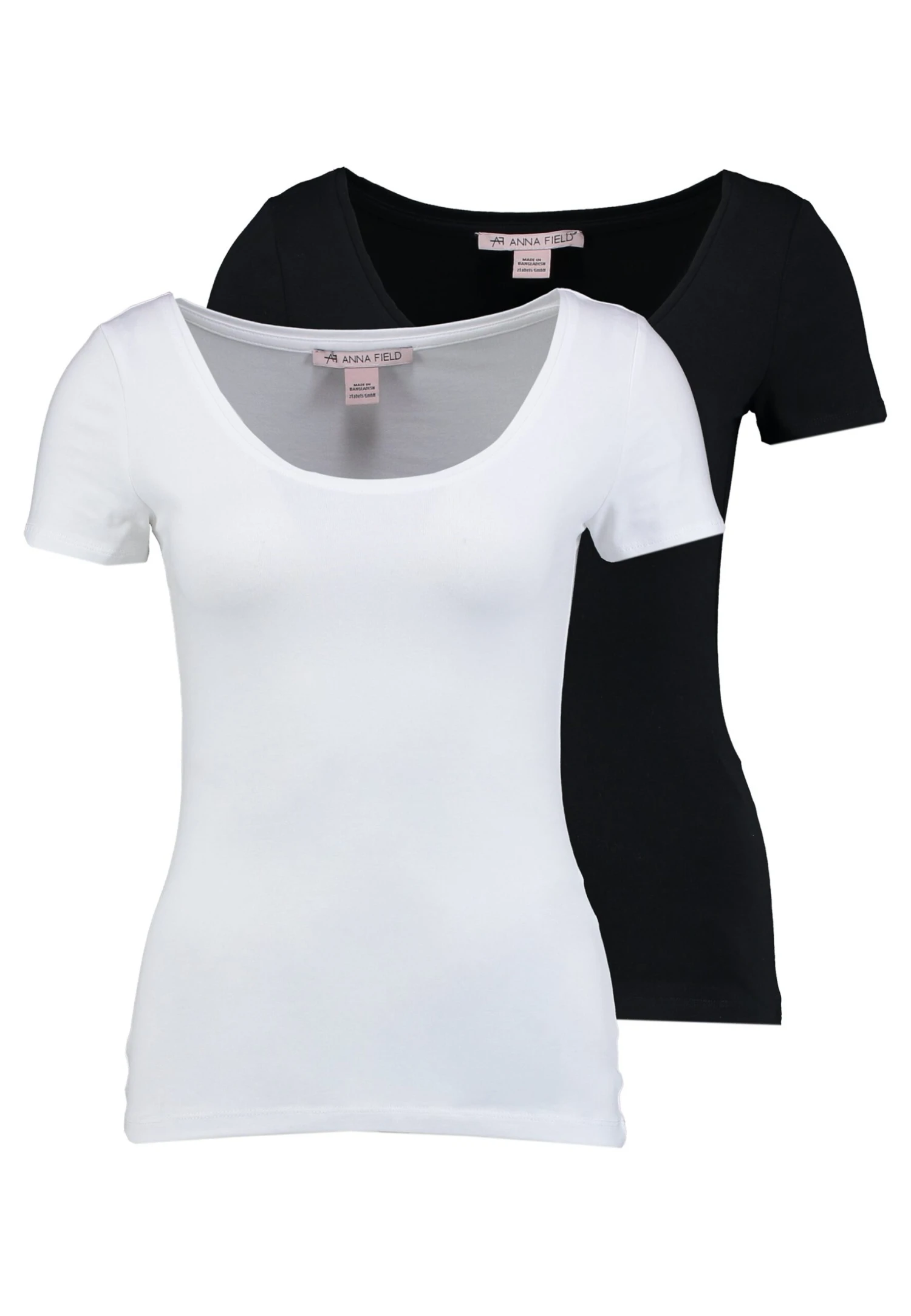 Anna Field 2 Pack T-Shirt BasicBlack/White Donna T-shirt E Top AN621D0Q1-Q12 3 Anna Field 2 Pack T-Shirt BasicBlack/White Donna T-shirt E Top AN621D0Q1-Q12