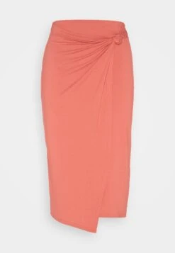Anna Field Front Knot Midi Skirt - Gonna A Tubino - Red -Anna Field 7673a70ffafd4e64b333db05d060c74b