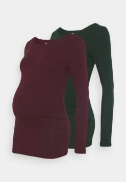 2 PackMaglietta A Manica LungaDark Green/Bordeaux Donna T-shirt E Top EX429G01V-M11 -Anna Field bbab31f45b5841b891ef96e674ed27e8