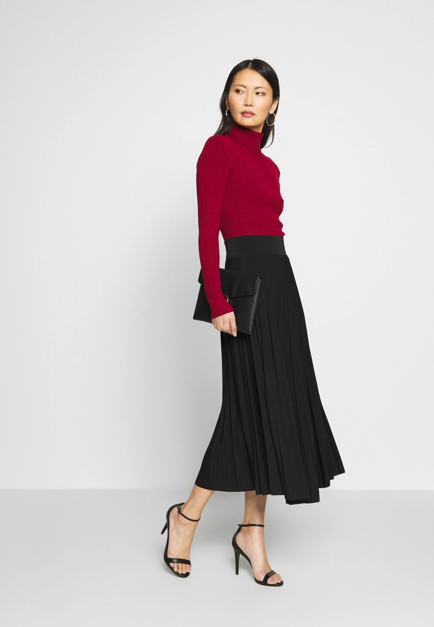 Anna Field Plisse A-Line Midi Skirt - Gonna A Campana - Black 4 Anna Field Plisse A-Line Midi Skirt - Gonna A Campana - Black - immagine 2