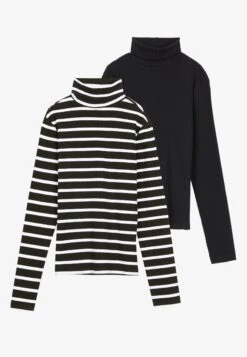 Anna Field 2 PackMaglietta A Manica LungaBlack/White Donna T-shirt E Top AN621D18I-Q11 -Anna Field c882631746734fd3ac8c5ab42e809c5d