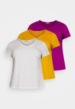 3 PackT-Shirt BasicWhite/Dark Yellow/Purple Donna T-shirt E Top AX821D06J-A11 -Anna Field c92a2b20ff314f6198b11ada235df7d1