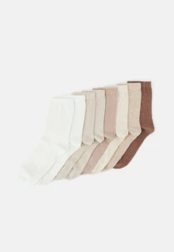 Anna Field 8 Pack - Calze - White/Sand/Camel
