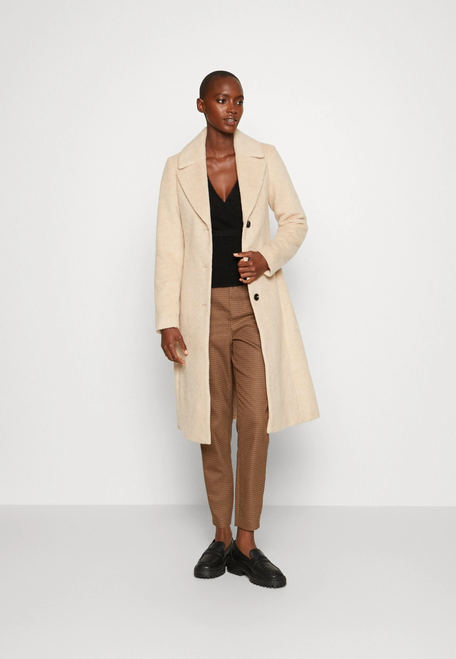 Cappotto Classico Mottled Beige Donna Cappotti ANH21U009-B11 4 Cappotto Classico Mottled Beige Donna Cappotti ANH21U009-B11 - immagine 2