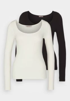 Anna Field 2 PackMaglietta A Manica LungaBlack/Off-White Donna T-shirt E Top AN621D19G-Q11 -Anna Field ebf08cff58a44db783ec3a917e4c770f