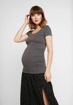 2 PackT-Shirt BasicDark Gray/Black Donna T-shirt E Top EX429G01W-C11 -Anna Field ef9773ecc6074f73a958b52d3b7df616