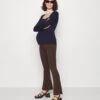 SetPantaloniDark Brown/Mottled Brown Donna Pantaloni EX429B01V-O11