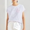 Anna Field Placed Stripe Flamingo Francesca T-Shirt Con StampaWhite Donna T-shirt E Top AN621D199-A11